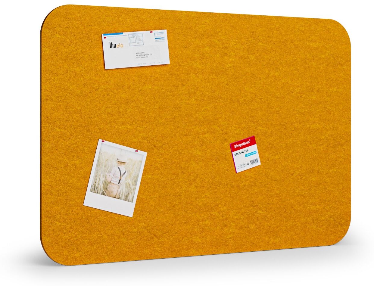 B2B Partner Akustische Pinnwand 120x80 cm, runde Ecken, orange