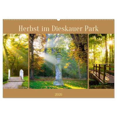 Herbst im Dieskauer Park (Wandkalender 2026 DIN A2 quer), CALVENDO Monatskalender