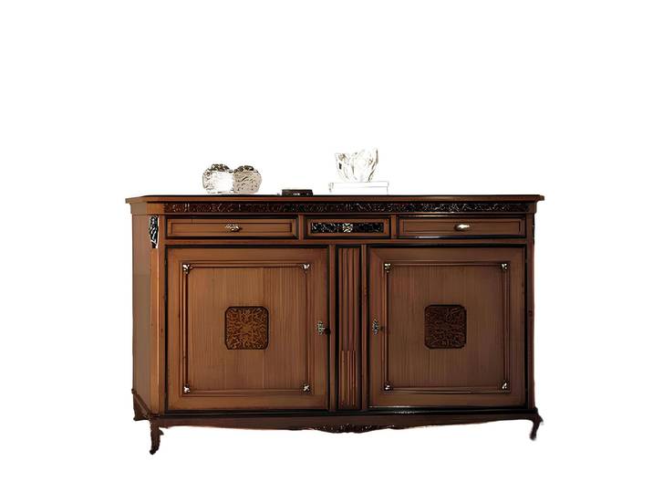 Xlmoebel Sideboard Massivholz Kommode mit Regalen und Schubladen im Design-Stil (Sideboard, 1 St., Sideboard), Hergestellt in Europa