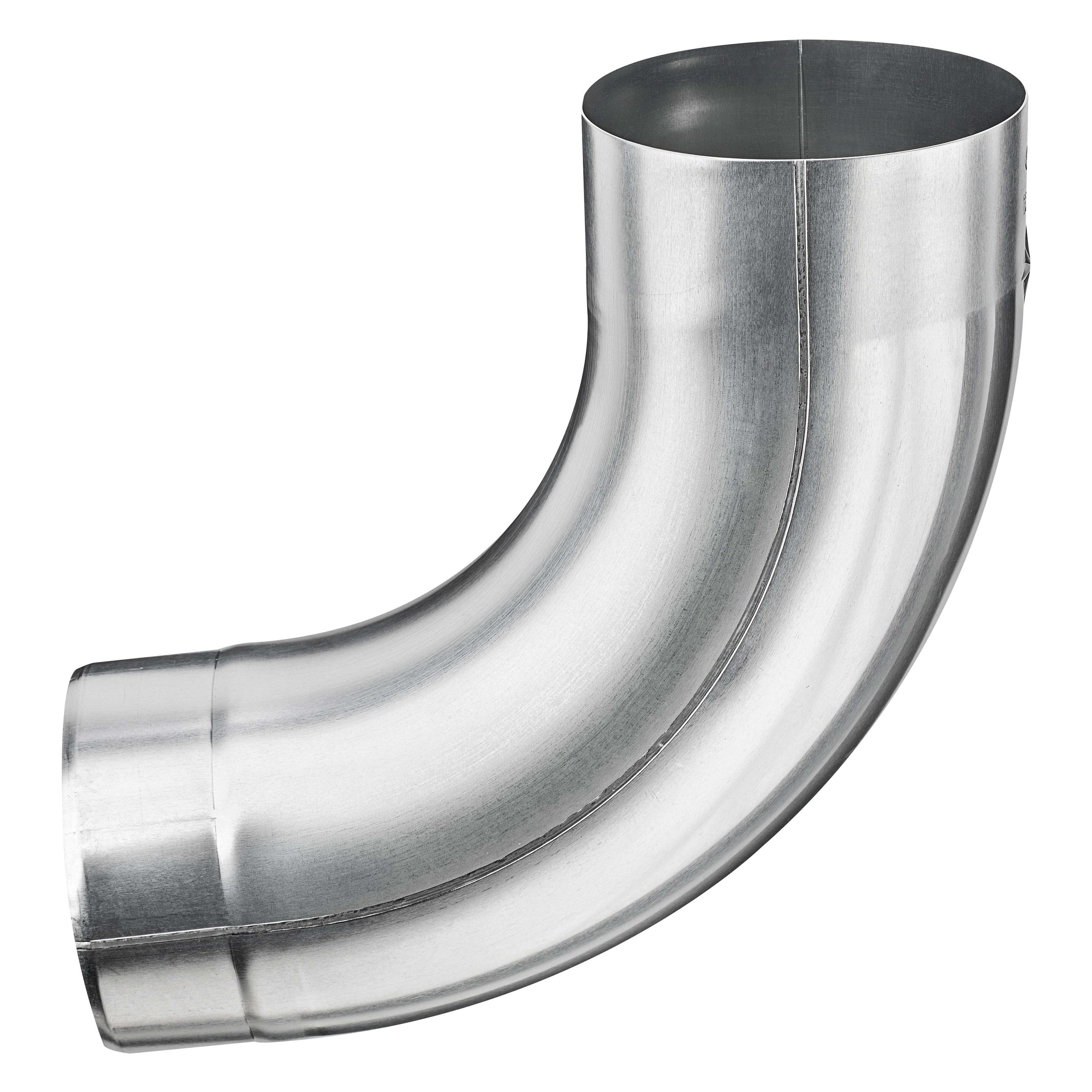 Grömo Zink-Rohrbogen 85Grad, 120mm, mit Einzug (62211)