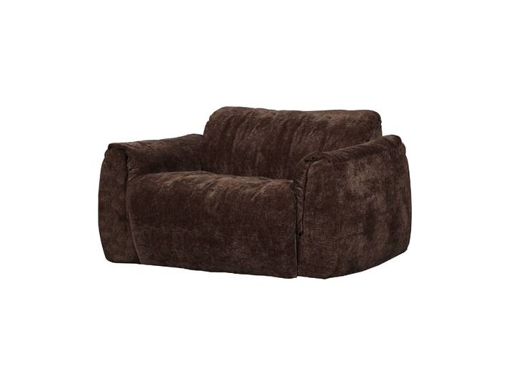 Causeuse 2 places chenille brun foncé Baggy