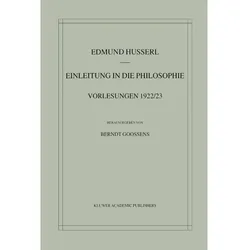 Einleitung in die Philosophie, Sachbücher von Edmund Husserl, Berndt Goossens