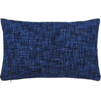 Dekokissen DONE. "Twist", blau (dunkelblau, meliert), B:40cm H:1cm L:60cm, Polyester, Dekokissen_Sitzkissen_Kissenhüllen, Geflochtene Optik