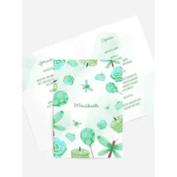 Menükarten Geburtstag selbst gestalten mit Spruch und Fotos im Onlinedesigner bei Meine-Kartenmanufaktur.de
