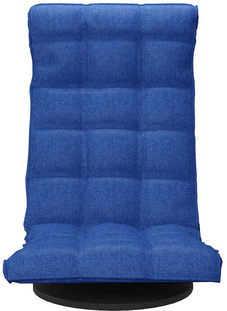 vidaXL Chaise de sol pivotante Bleu Tissu