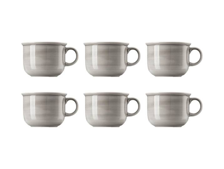 Tasse THOMAS PORZELLAN Trend 180 ml, 6 Stück , grau, B:8,2cm H:6,2cm Ø:6,8cm, Porzellan, Trinkgefässe, Tasse