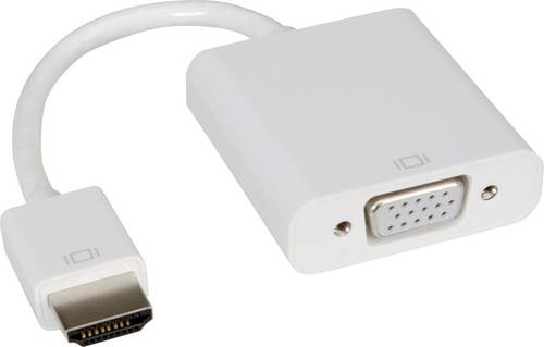 Roline HDMI / VGA Adapterkabel HDMI-A Stecker, VGA 15pol. Buchse 0.15 m Weiß 12.03.3114 HDMI-Kabel