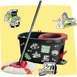 Vileda 183685 Vileda TURBO MY STYLE Box - Level Up Your Space Wischmopp-Komplettset Anthrazit, Rot 1 St.