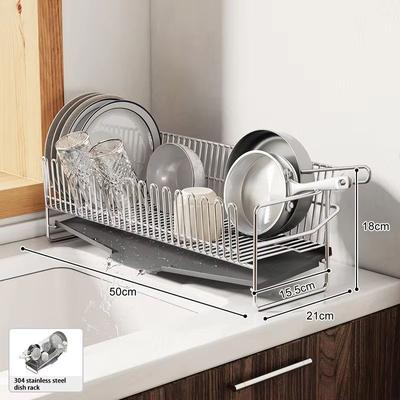 Inspired Finds Stainless Steel Dish Drying Rack Over The Sink With Tray 2layer A