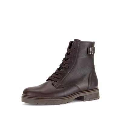 Schnürstiefelette GABOR "Schnürstiefelette", Damen, Gr. 42,5, braun, Schuhe Schnürstiefelette