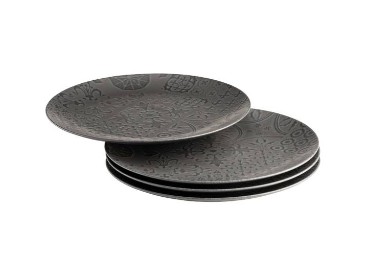 MÄSER Teller-Set Trad. Tiles Schwarz Steinzeug 4 Stk