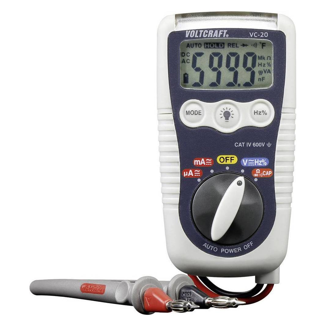 Voltcraft Heavy-Duty Multimeter VC-20 (CAT III 1000V, CAT IV 600V, Hand-Multimeter) (VC-12720300)