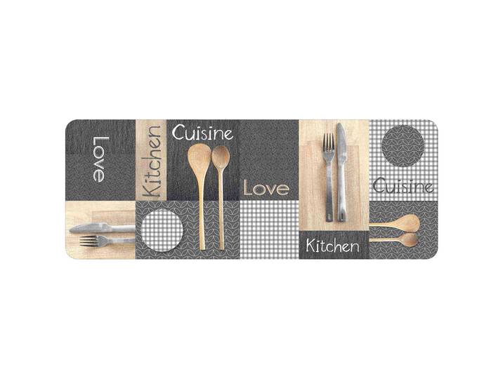 Küchenteppich aus Polyester, Küchenläufer, Küchenmatte, 120 x 45 cm