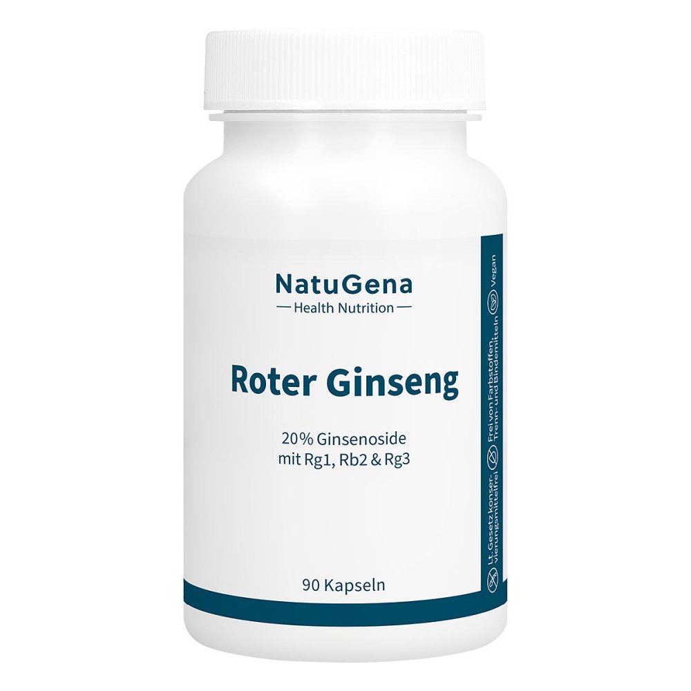 NatuGena GmbH Roter Panax Ginseng 20% Ginsenoside Vegan Kapseln 20060582