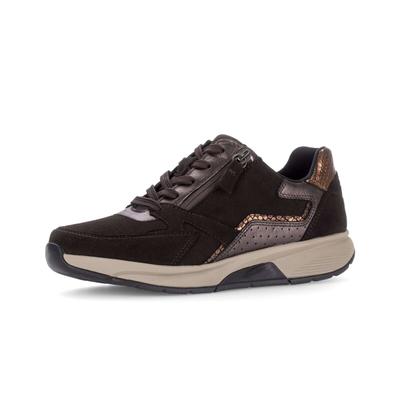 Sneaker GABOR "Sneaker low", Damen, Gr. 40, braun (sand, whisky kombi), Schuhe Sneaker