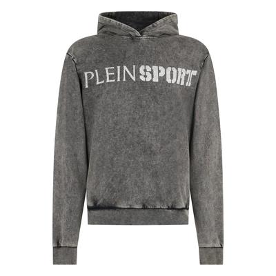 Sweatshirt PLEIN SPORT "Scratch", Herren, Gr. S, grau (02, schwarz), Obermaterial: 100% Baumwolle, Sweatshirts Sweatshirt