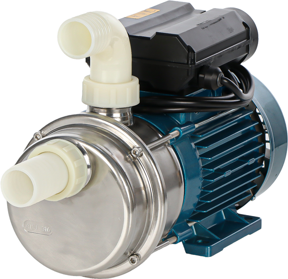Tellarini Pompe Tellarini ALM 30  Elektrische Edelstahl-Umfüllpumpe  1 gerader + 1 gebogener Nylon-Anschluss  Wählen Sie Ihre Anschlüsse!