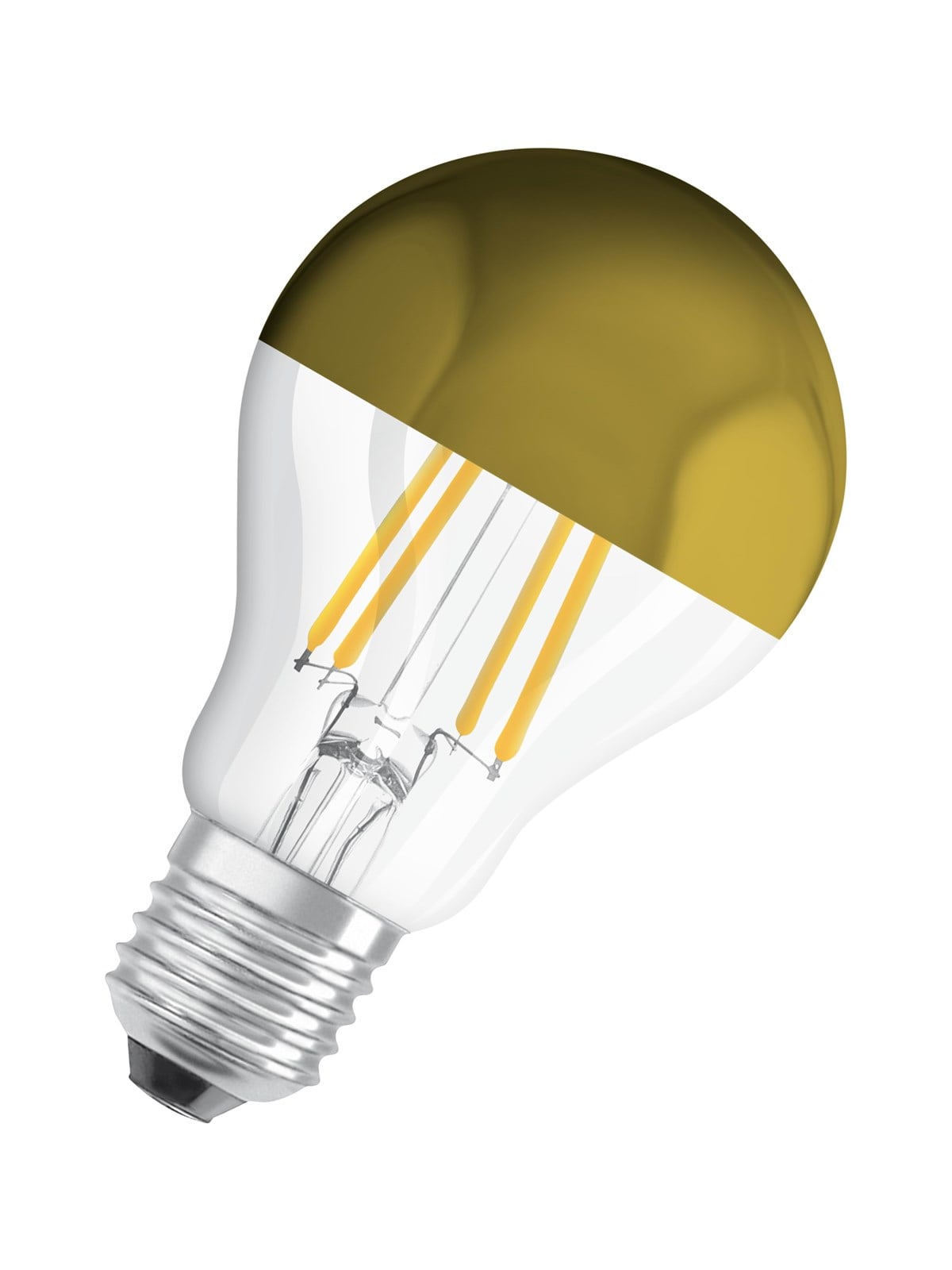 Osram LED-Lampe Standard 4W/827 (37W) filament clear mirror gold E27
