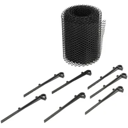 Haushalt International 94049 Dachrinnenschutz Länge 6m Breite 16cm mit Kunststoffklammern