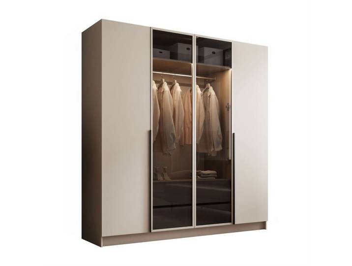 VIERTÜRIGER Schrank ATRIUM II mit Glasfront