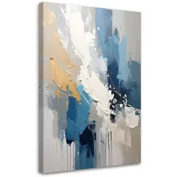 BILD auf Leinwand, Moderne Blau Abstrakt