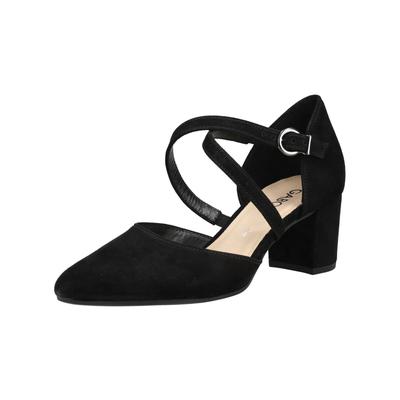 Pumps GABOR "Gabor Pumps Veloursleder", Damen, Gr. 40, schwarz, Veloursleder, Schuhe Pumps