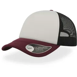 Atlantis Unisex 5-Panel Mesh Kappe Netz Cap RAPP white/black/burgundy one size