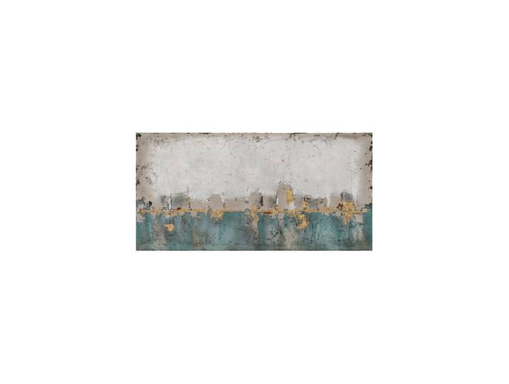 Handgemaltes Bild „Blue & Gold Inspirations“ 70 x 140 cm Blau, Gold, Beige Crea Collection