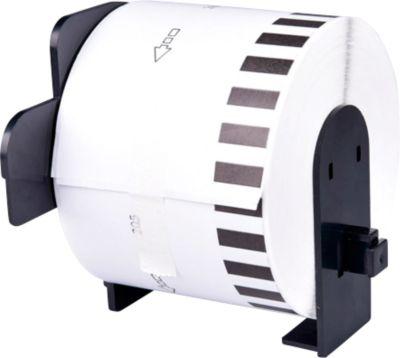 Endlosetiketten kompatibel zu Brother DK-22205, 62mm x 30,48m, Papier weiß, selbstklebend, permanent