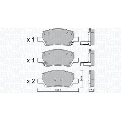 MAGNETI MARELLI Bremsbelagsatz, Scheibenbremse 363916061460 für HYUNDAI