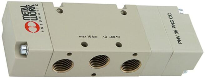 Riegler Electrovanne 5/3 voies, pneumatique, G 1/8, centre fermé (516.401)
