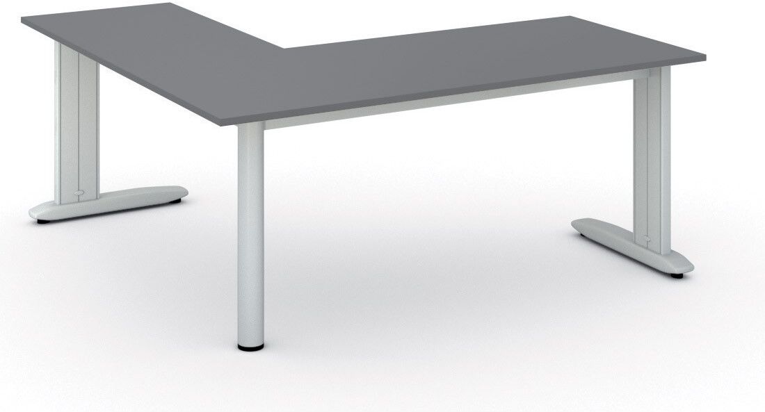 B2B Partner Büroschreibtisch PRIMO FLEXIBLE, 180x180 cm, Graphit