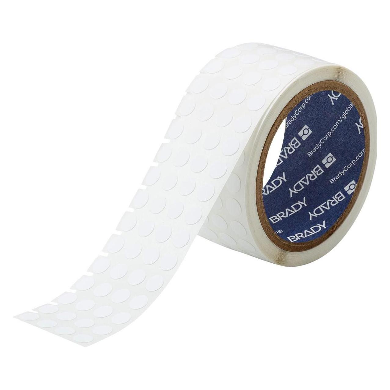 Brady THT-143-499-3, Nylongewebe, Weiss, matt, 9.53 mm rund, Deckeletikett, permanent, 4-bahnig (30 (50.80 mm) (THT-143-499-3)