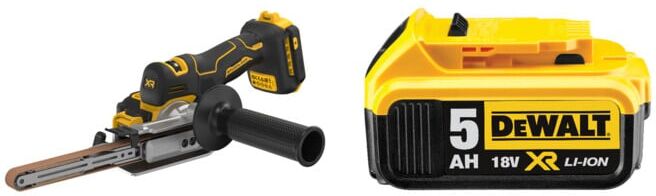Set Dewalt Akku-Bandfeile 18V , Basisv. + Ersatz-Akku DCB184-XJ