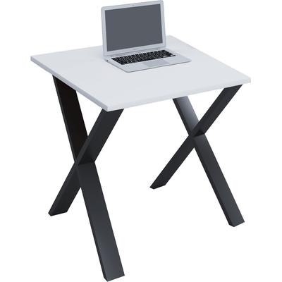 Schreibtisch VCM "Schreibtisch Bürotisch Computertisch 80x80 Lona X", weiß (schwarz, weiß), B:80cm T:80cm, Tische, Schreibtisch