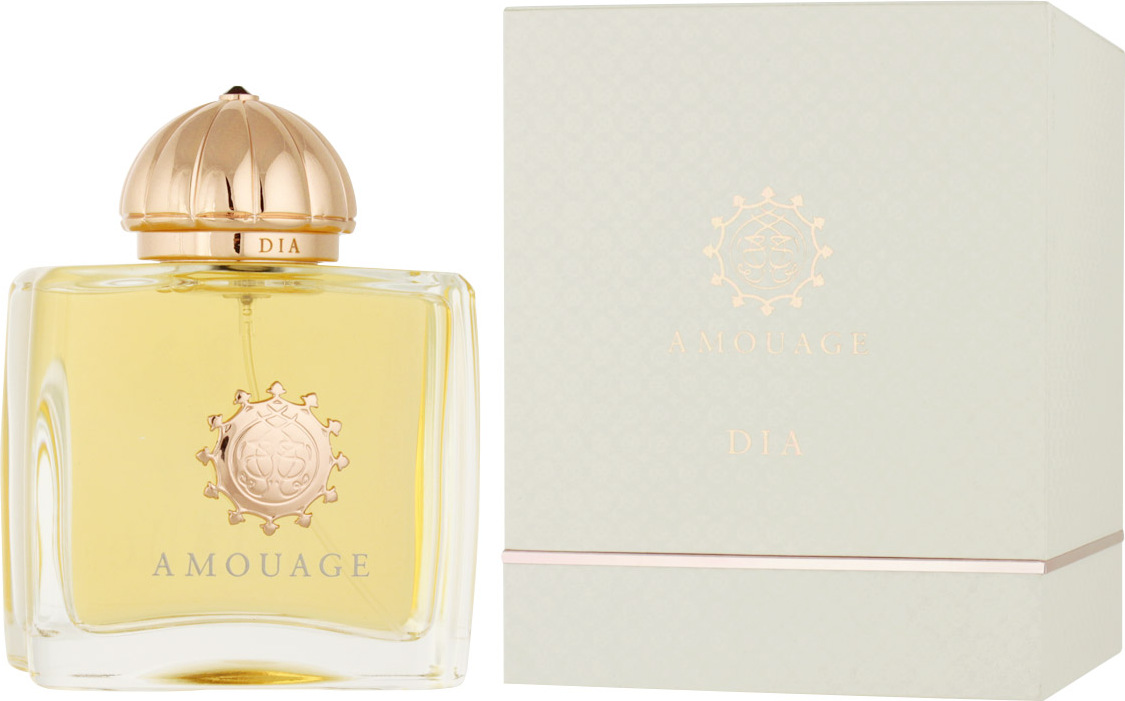 Amouage Dia, Frauen, 100 ml, Bergamotte, Alpenveilchen, Feigenbaum, Salbei, Estragon, Violet (leaf), Orris, Pfingstrose, Zedernholz, Olibanum, Guajak-Holz, Heliotrop (Blume), Sandelholz, Vanille, Weißer Moschus, Spray