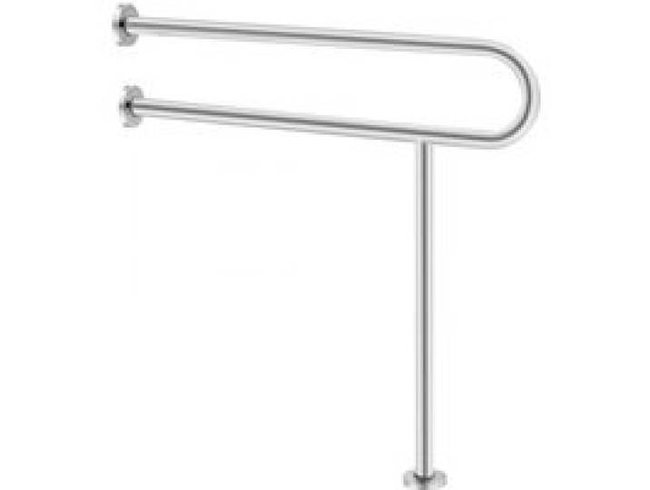 VEVOR Aufstehhilfe Toilette, 780x76x800 mm, Wandstützgriff für Behinderte, Handikap Haltegriff aus Edelstahl 304, mit Anti-Rutsch-Griff, Sicherheitshandlauf mit Stützbein & Tragkraft 136 kg