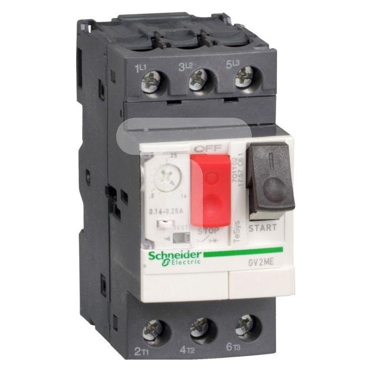 Schneider Electric Wyłącznik silnikowy 3P 0.75kW 1.6-2.5A PL (GV2ME07AP) (GV2ME07AP)