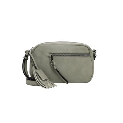 Umhängetasche TAMARIS "Umhängetasche TAS Nele", Damen, Gr. B/H/T: 26cm x 17cm x 9cm 0, grün (sage 970), Polyester, Taschen Umhängetasche