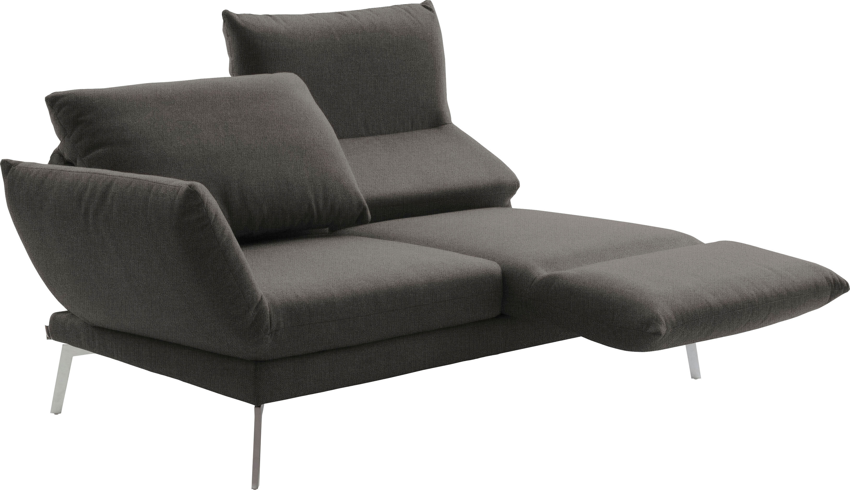 2,5-Sitzer "Spin, Multifunktionssofa, bequem und hochwertig verarbeitet", schwarz, B:248cm H:85cm T:225cm, 100% Polyester, SCHÖNER WOHNEN-KOLLEKTION, Sofas, Drehsitz-Funktion, USB-Anschluss, Armlehnfunktion, Rückenverstellung