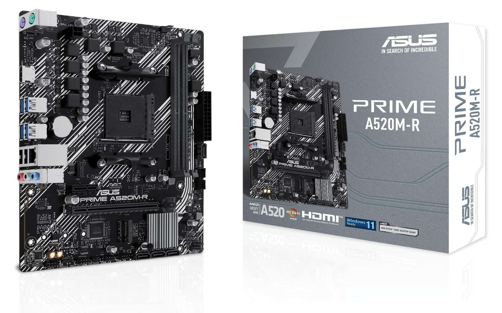 ASUS PRIME A520M-R AMD A520 Socket AM4 Micro ATX Moederbord