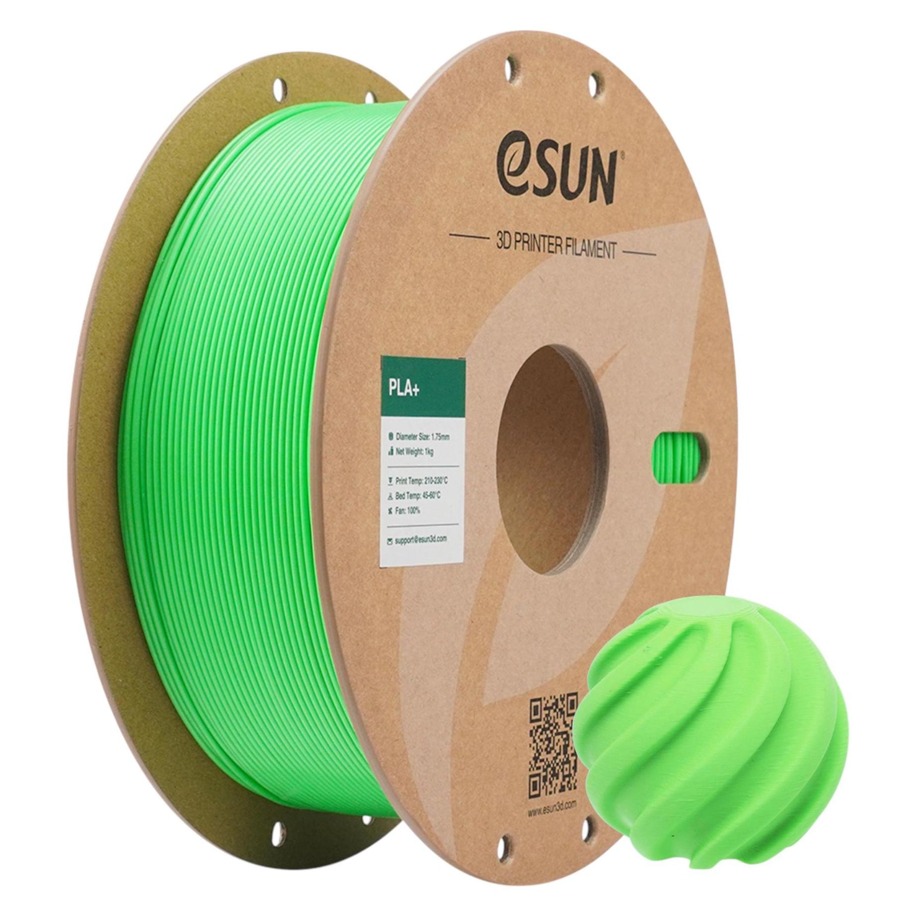 eSUN PLA+ RGB Grün Filament 1.75mm 1Kg (PLA+, 1000 g, 1.75 mm) (PLA+175P-G1P1)