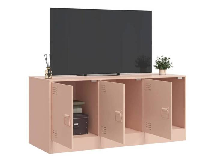 SALE Janvier  MODERNE Cabinet TV - MGH - MEUBLE TV/HIFI - Avec rangement - rose 99x39x44 cm acier TT1458