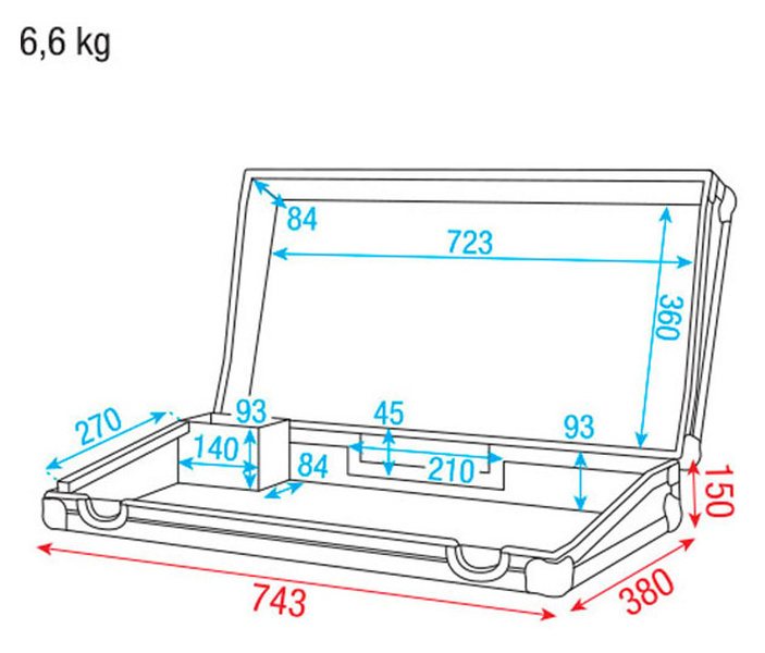 Showtec Case for Showmaster48 nero