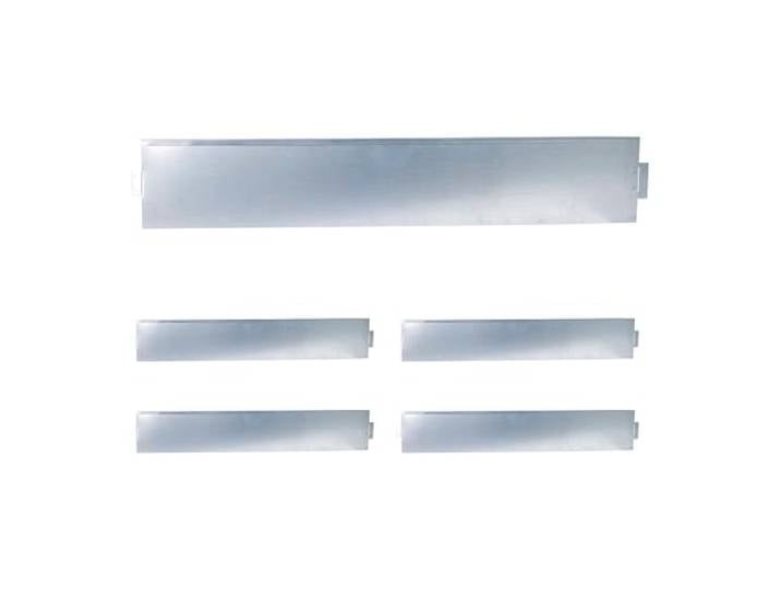 Relaxdays Bordure de pelouse\, Lot de 5\, H x L : 18 x 100 cm\, Acier\, Bordure Flexible pour massifs et pelouse\, Argent