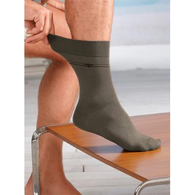 Socken ROGO, Damen, Gr. 1/39, grün (oliv), 70% Baumwolle, 28% Polyamid, 2% Elasthan, Socken Socken