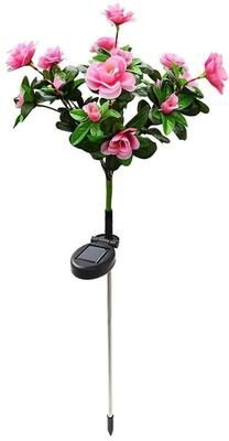Uplift Essentials Waterproof Solar Azalea Flower Landscape Light pink