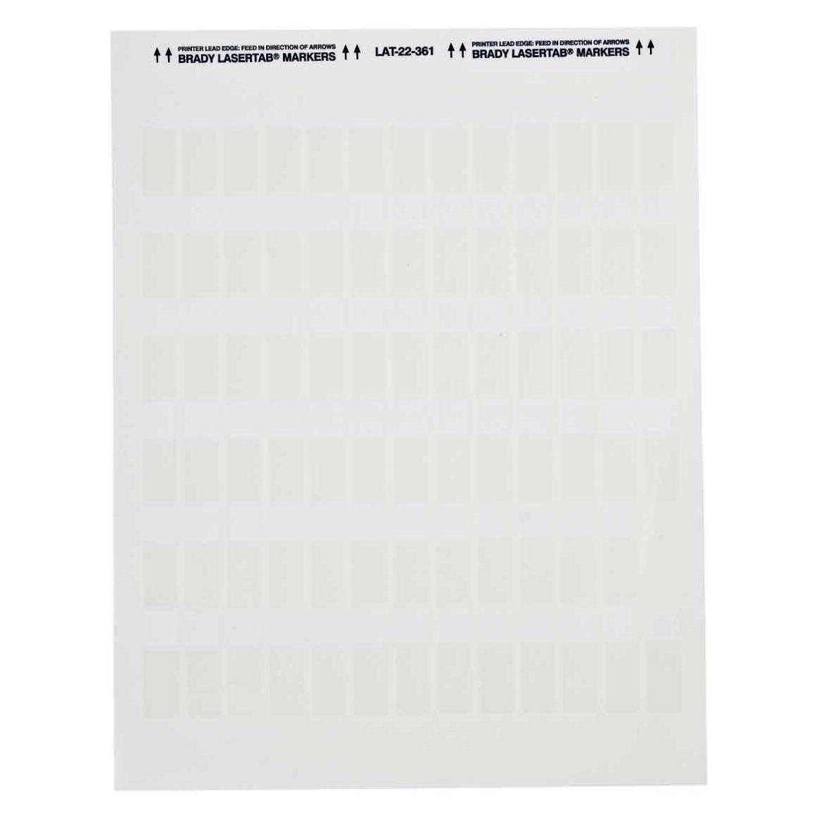 Brady LAT-22-361-5, selbstlaminierendes Polyester, Weiss/Transparent, 12.70 x 12.70(38.10) mm, perm (LAT-22-361-5)