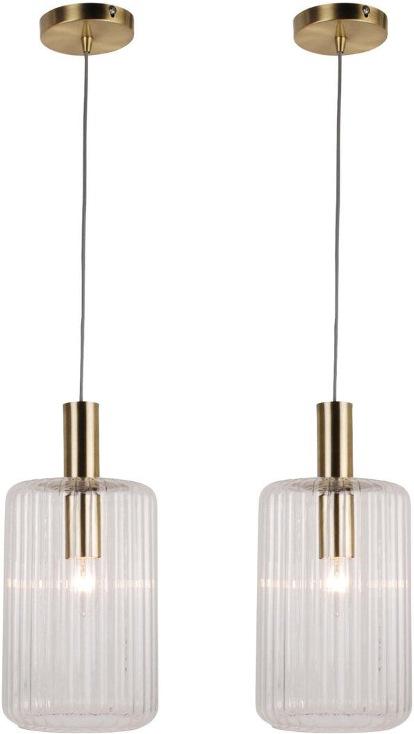 Canora Grey Burvale 1 - Light Single Pendant Gold 100cm H X 16cm W X 16cm D