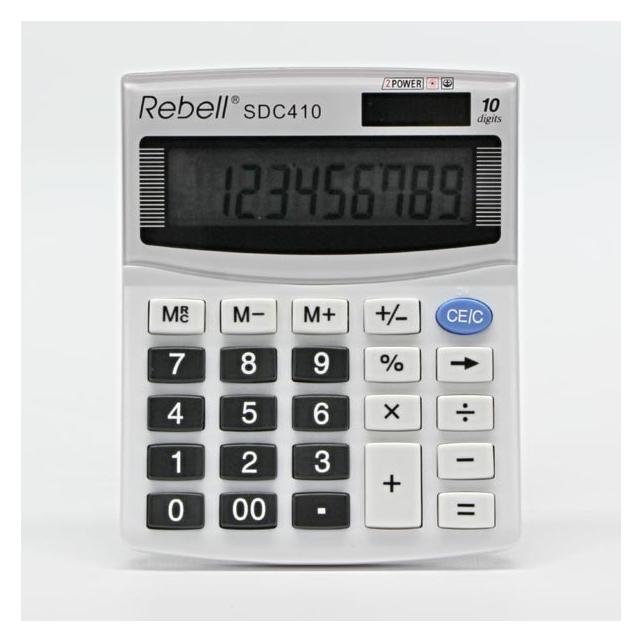 Rebell Desktop calculator SDC-410 (Batteriebetrieb, Solarenergie) (RE-SDC410 BX)